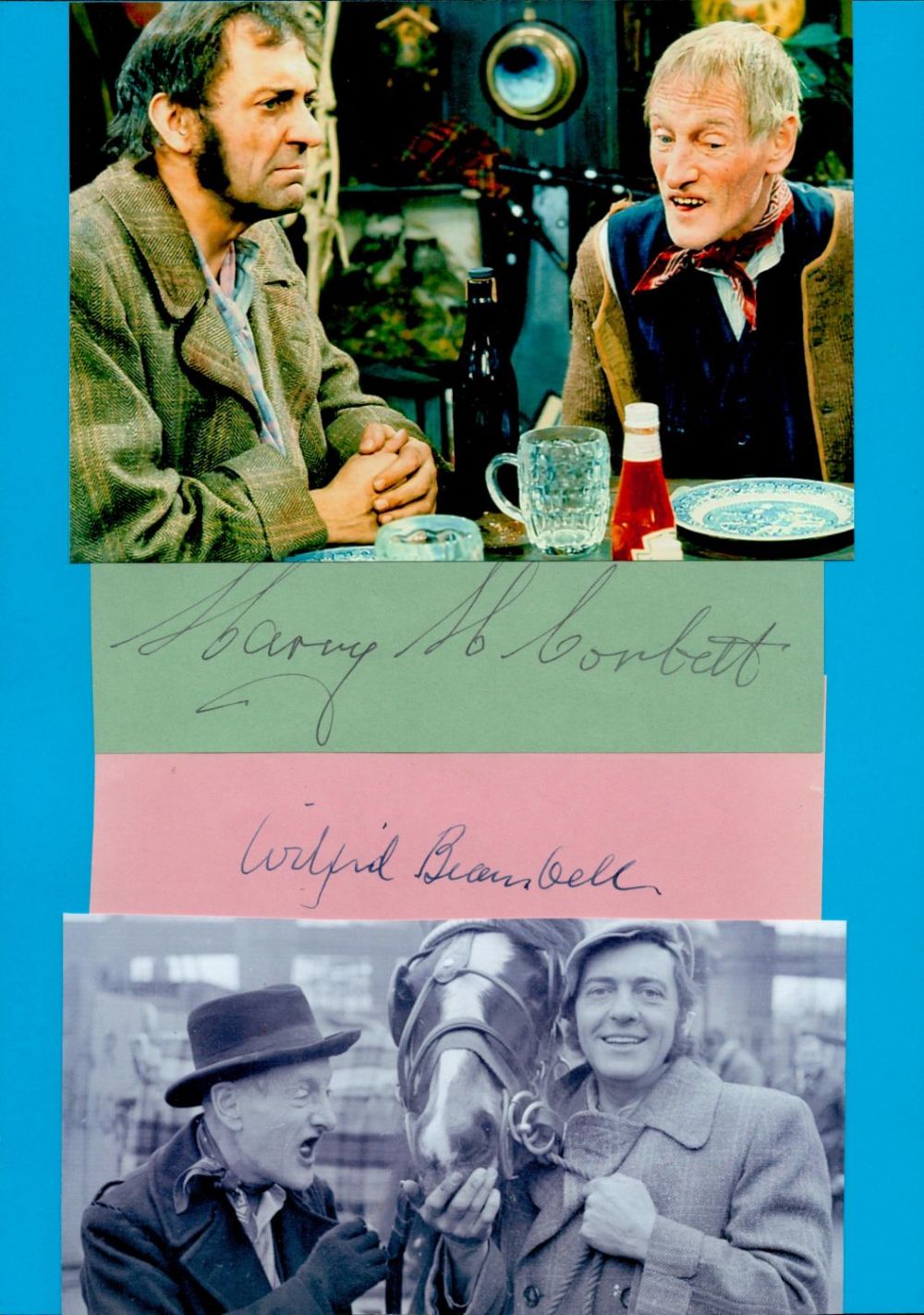 Lot 75: Harry H Corbett and Wilfred Brambell 12x8 overall...