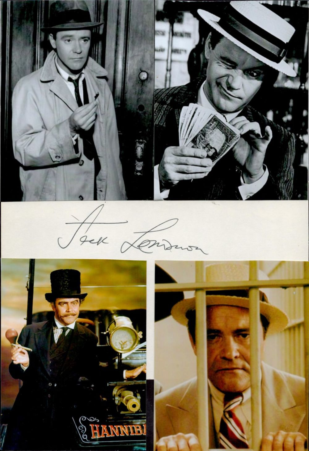 Lot 76: Jack Lemon signed 12x8 overall mounted signature piece...