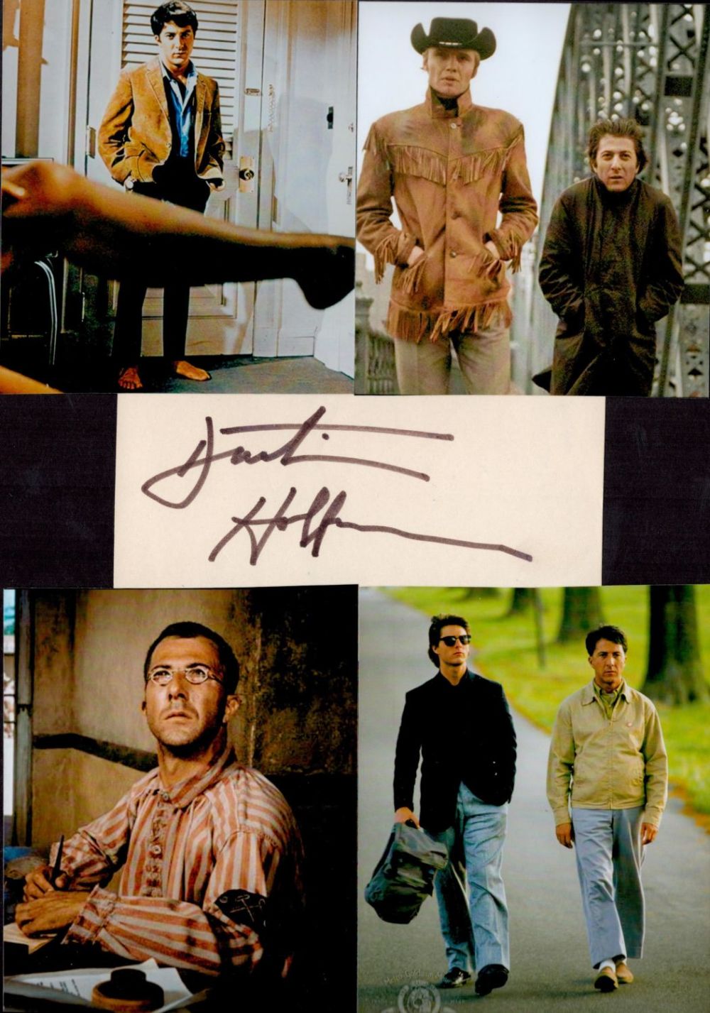 Lot 95: Dustin Hoffman 12x8 mounted signature piece includes signed...