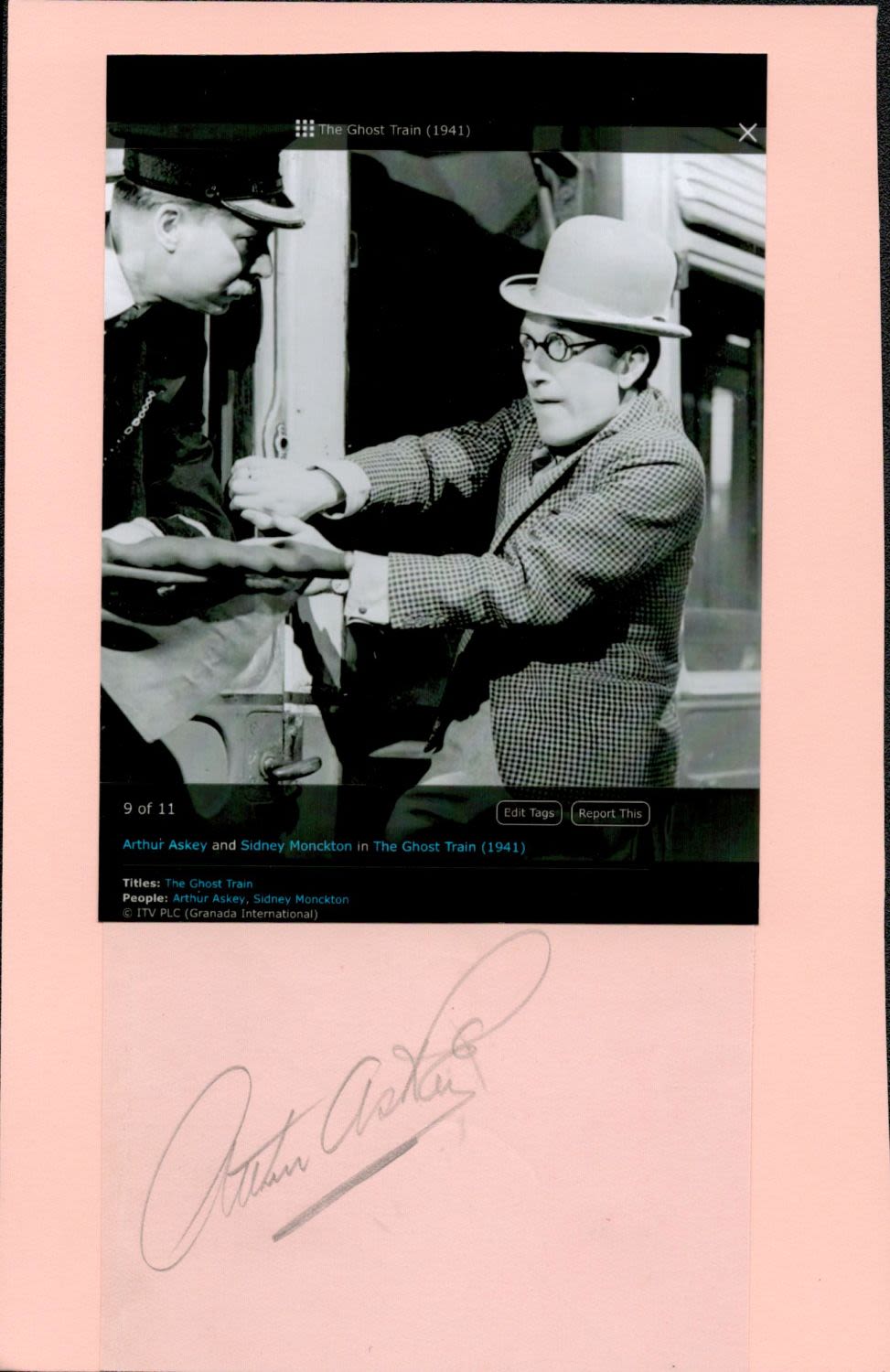 Lot 113: Arthur Askey 8x5 mounted signature piece includes signed...