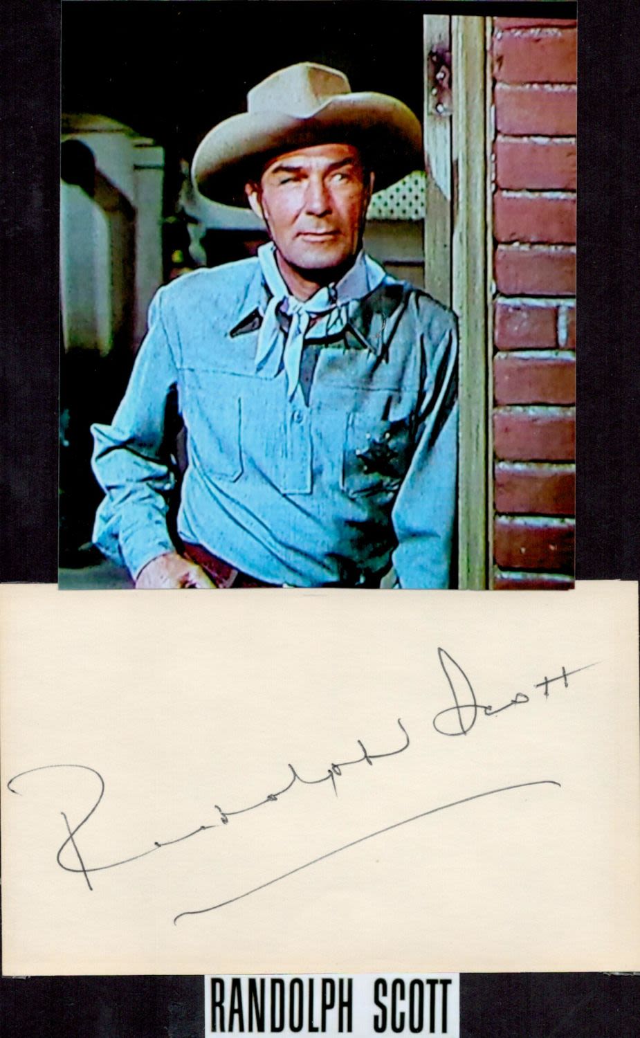 Lot 114: Randolph Scott 8x6 mounted signature piece includes signed...