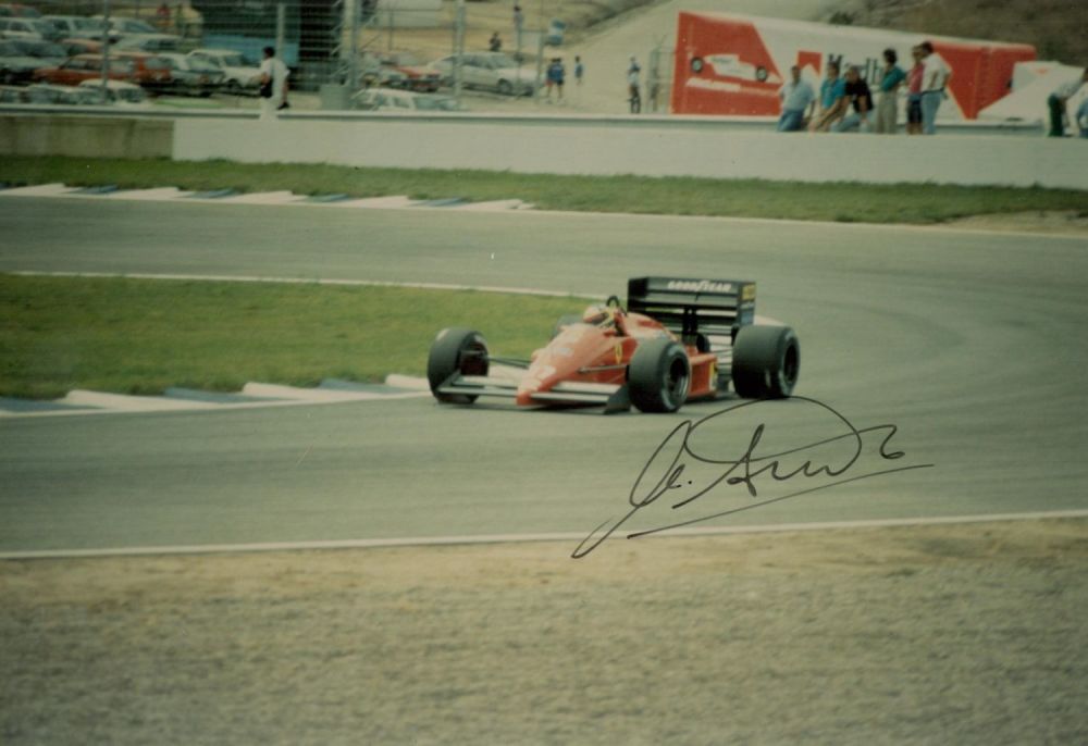 Lot 136: MICHELE ALBORETO (1956-2001) F1 Racing Driver signed Ferrari...