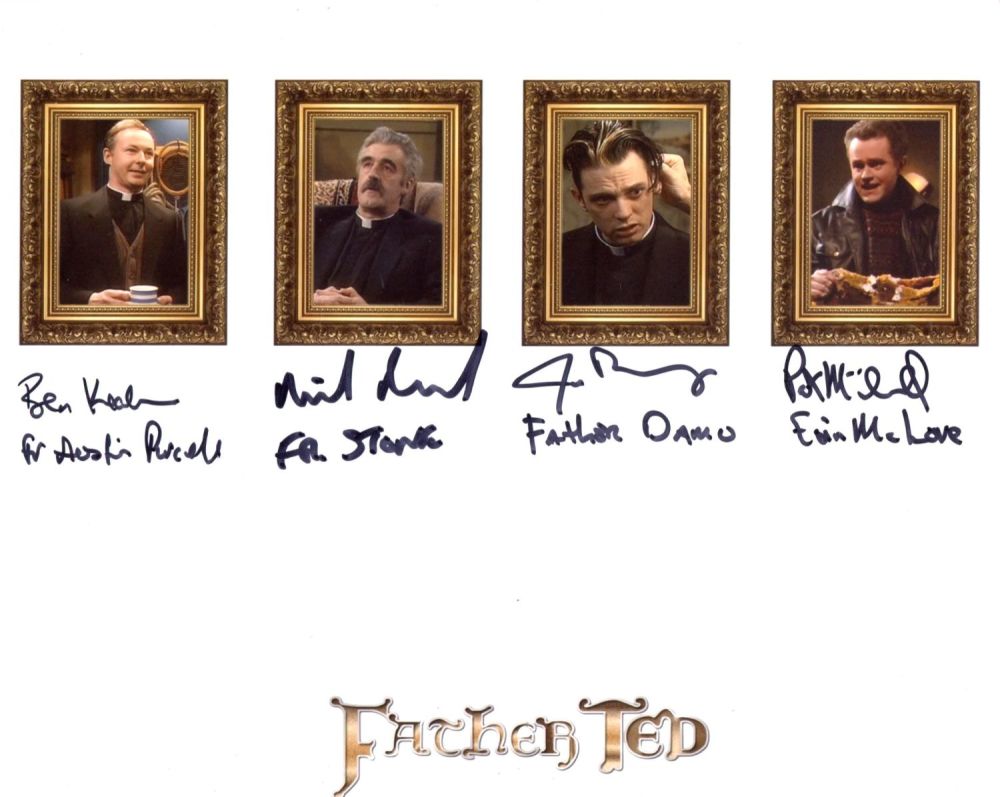 Lot 202: Father Ted, cult comedy series 8x10 photo signed...
