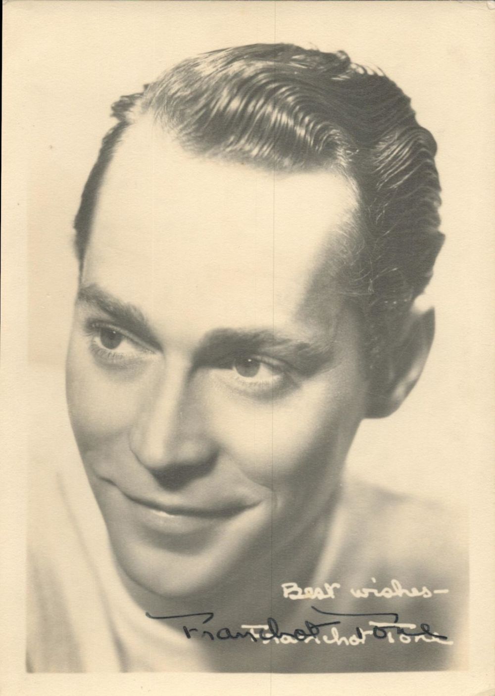 Lot 217: Franchot Tone signed 7x5 sepia vintage photo comes...