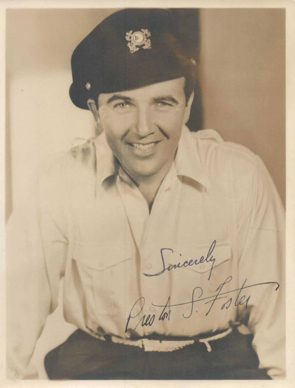 Lot 231: Preston Foster signed 9x6 vintage sepia photo comes...