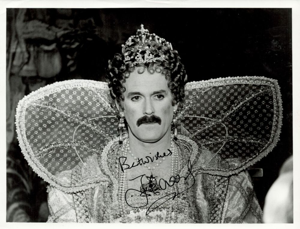 Lot 245: John Cleese signed 8x6 black and white photo....