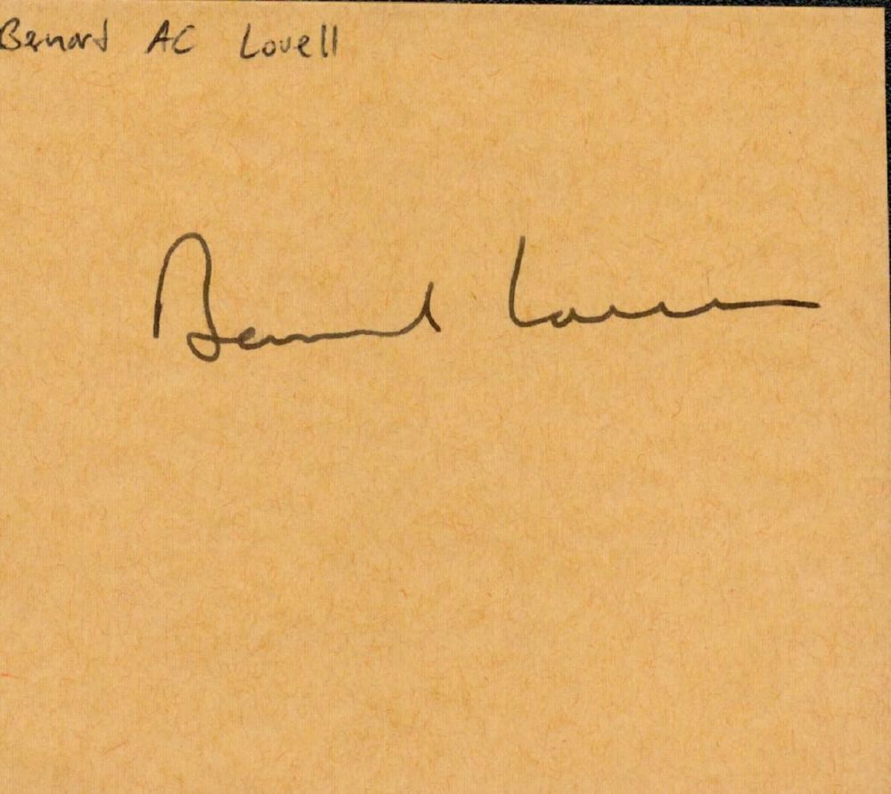Lot 265: Bernard Lovell signed 4x3 album page. Sir Alfred...