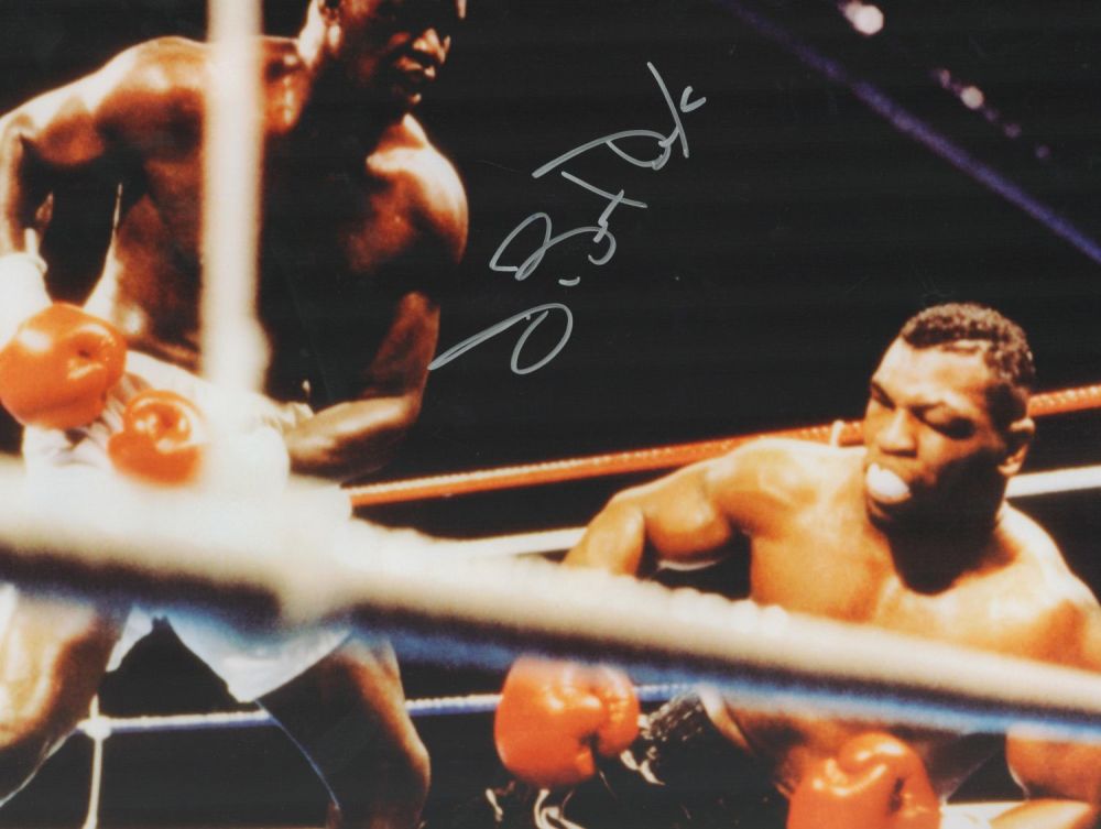 Lot 288: Boxing James Buster Douglas signed 16x12 colour photo...