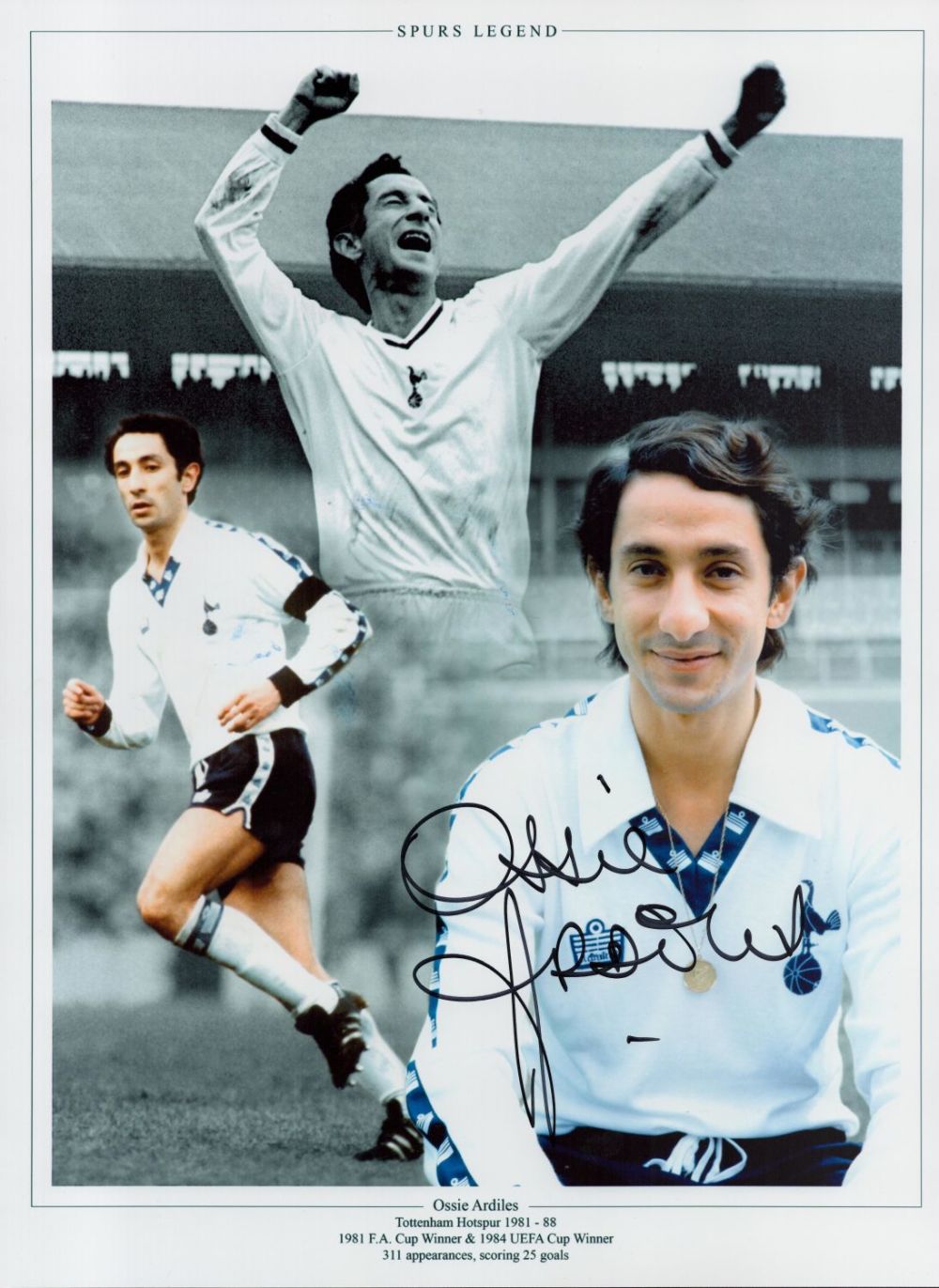 Lot 294: Football Ossie Ardiles signed 16x12 Spurs Legend colour...