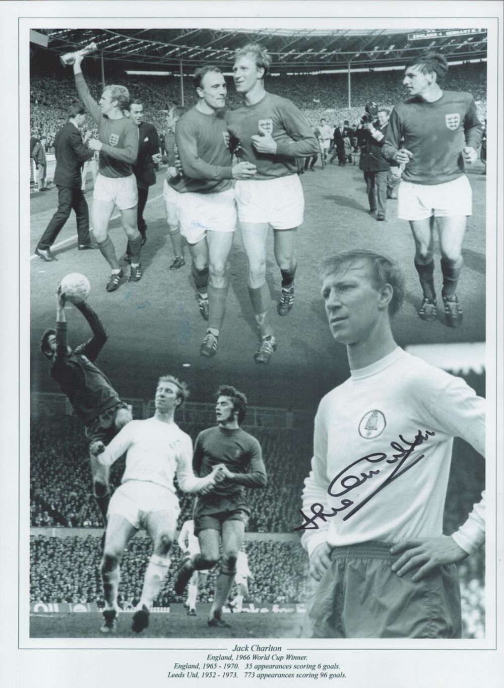 Lot 299: Football Jack Charlton signed 1966 World Cup Winner...