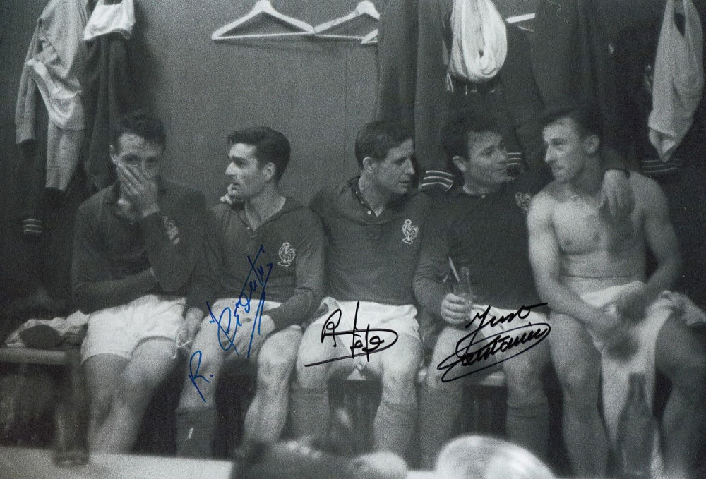 Lot 301: Autographed FRANCE 12 x 8 photo - B/W,...