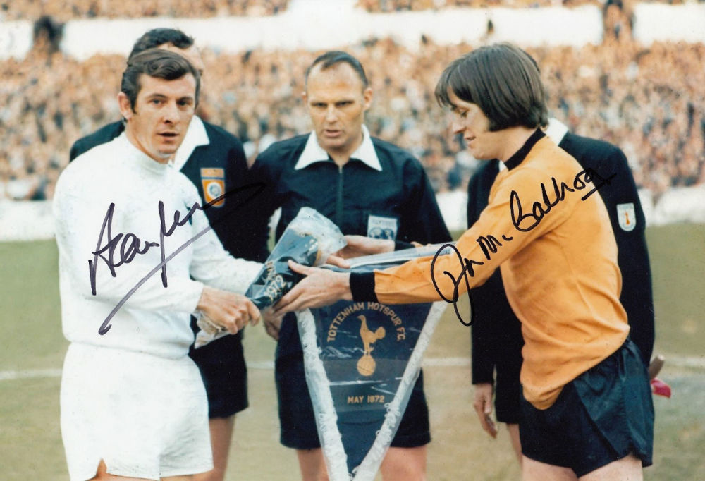 Lot 313: Autographed ALAN MULLERY / JIM McCALLIOG 12 x...