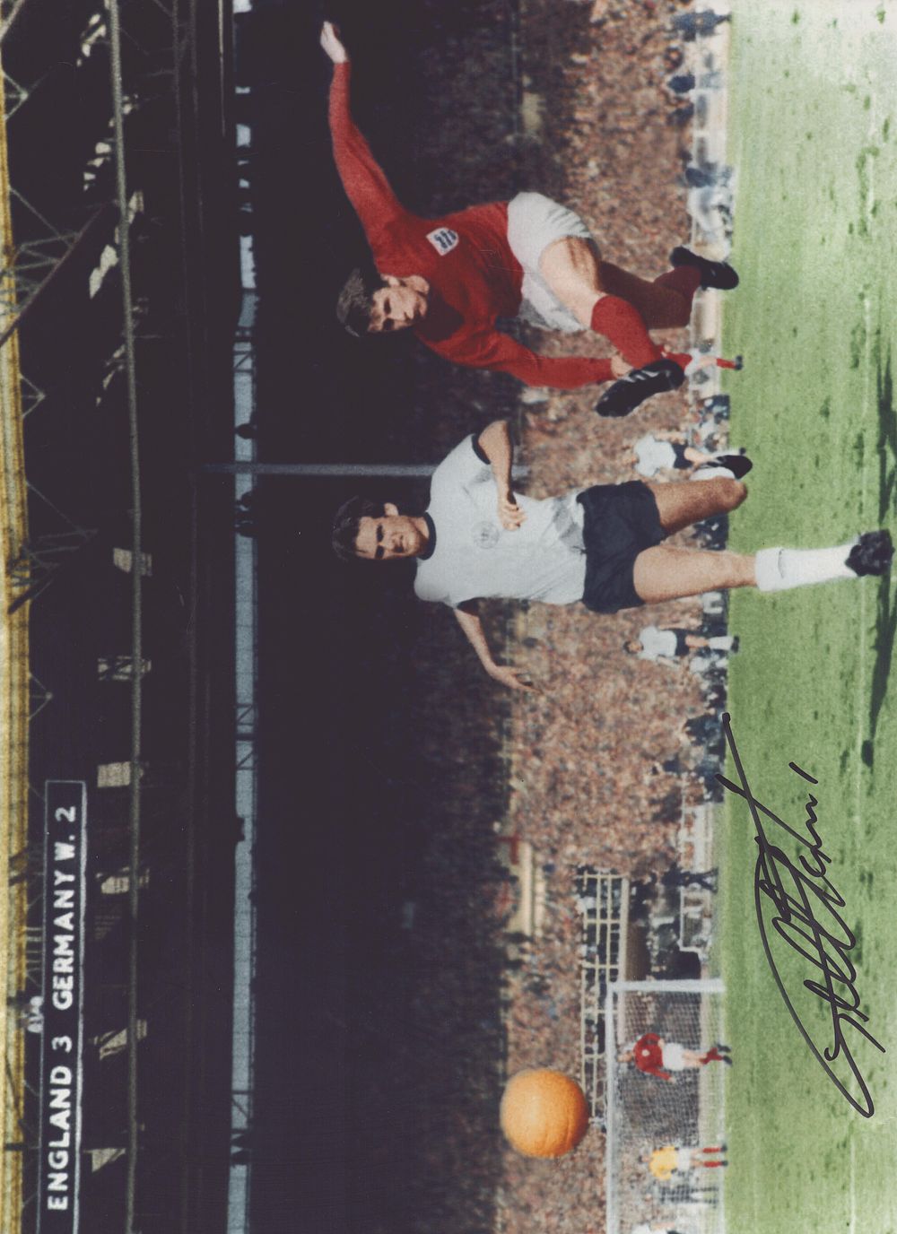 Lot 184: Geoff Hurst signed 16x12 inch colour photo. Rolled....
