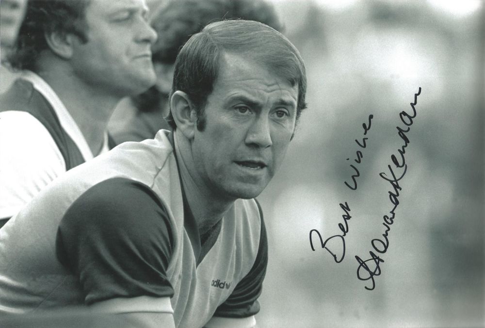 Lot 164: Howard Kendall Everton signed 12x8 black and white...