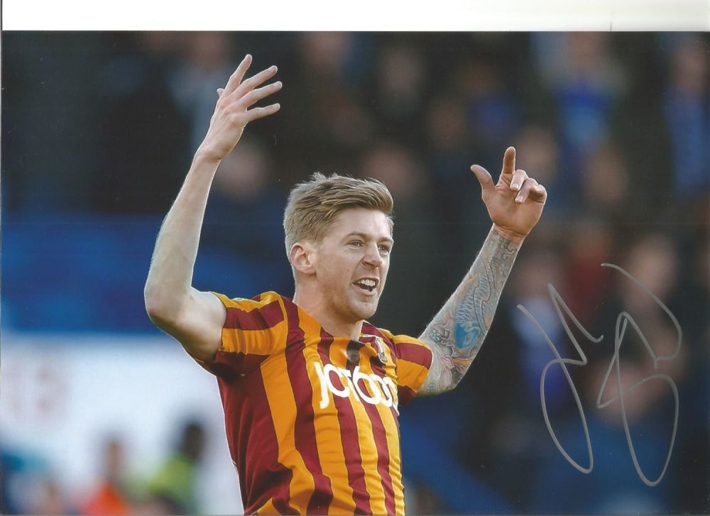 Lot 197: Jon Stead Bradford Signed 12 x 8 inch...