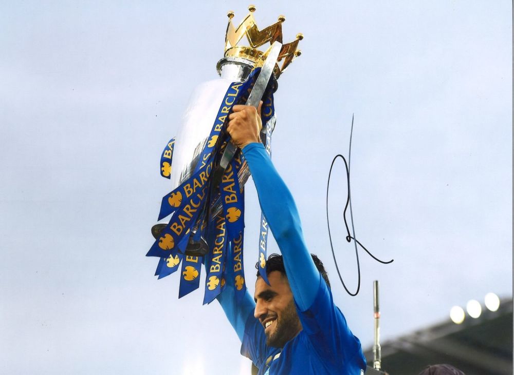 Lot 234: Riyad Mahrez Leicester City Signed 16 x 12...