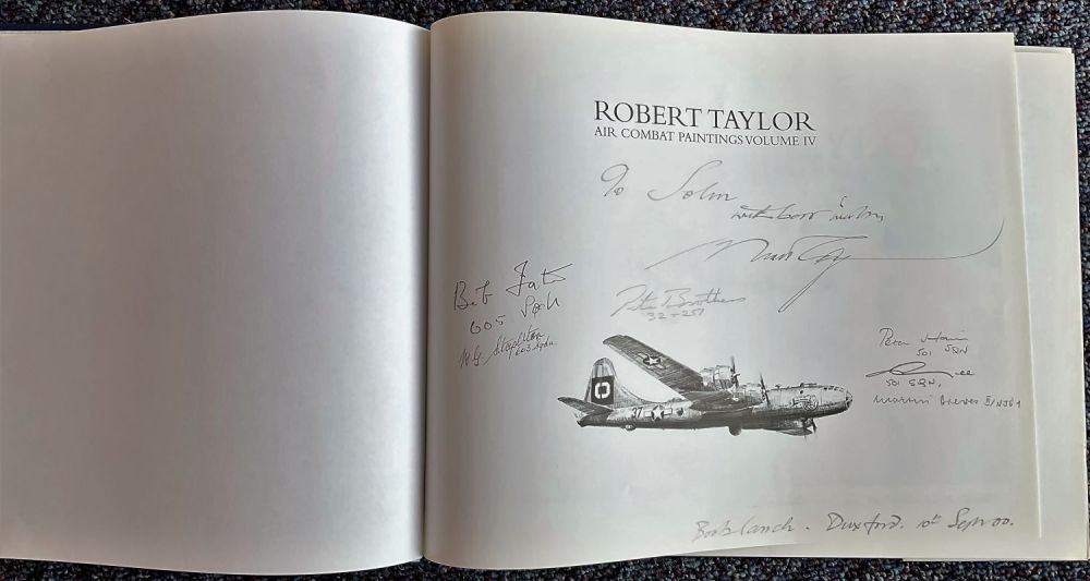 Lot 55: Aviation Artist Robert Taylor Hardback Book Multi Signed...