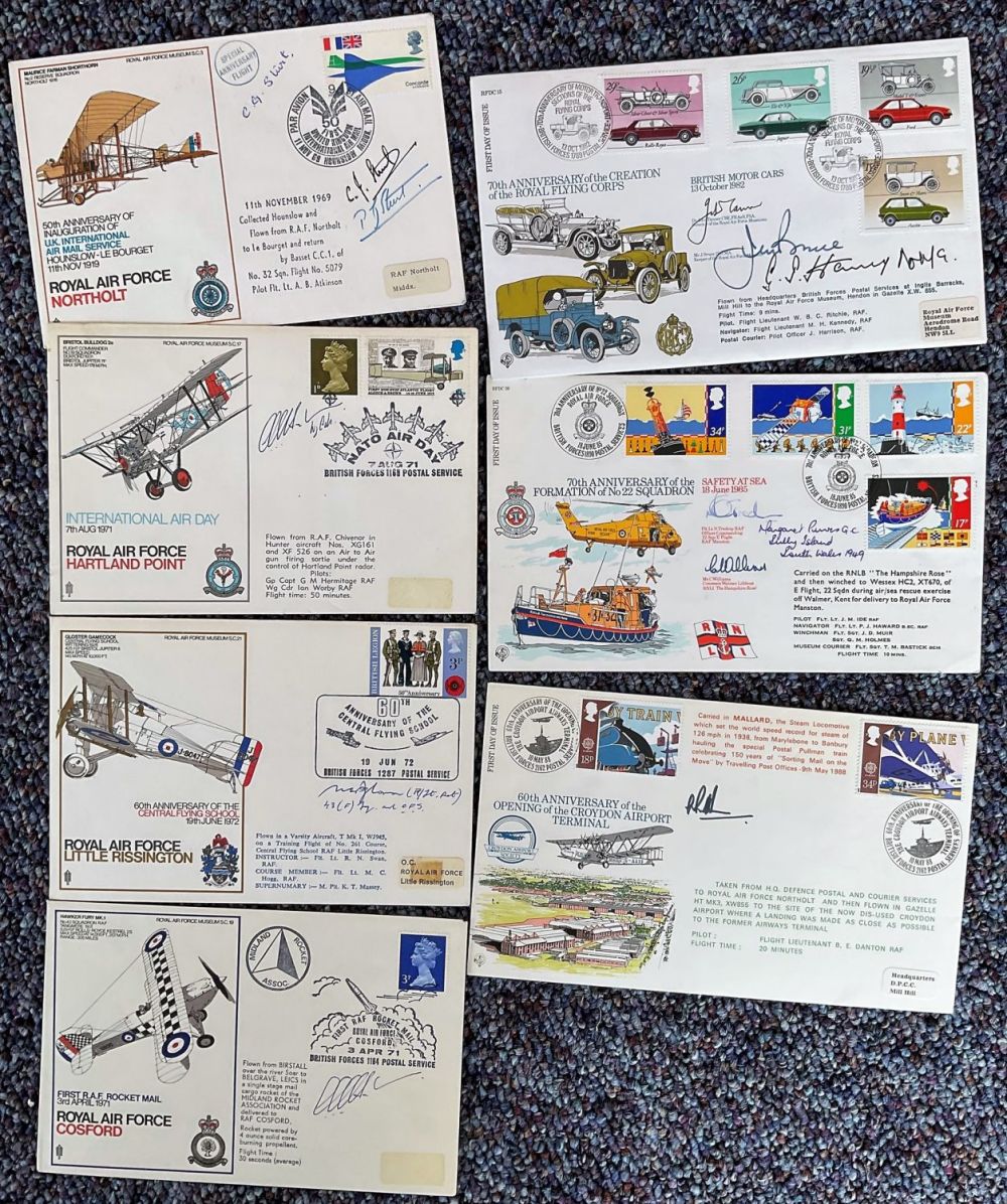 Lot 116: RAF Signed First Day Cover Collection of 7...