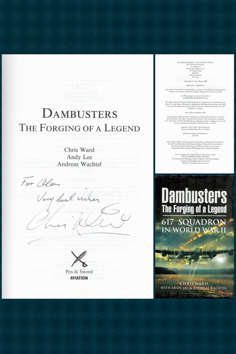 Lot 157: WW2 Author Chris Ward Signed Book Titled 'Dambusters-The...