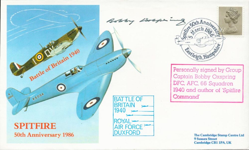 Lot 170: WW2 RAF Grp Cptn Bobby Oxspring DFC AFC...