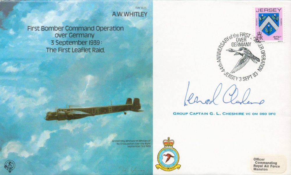 Lot 178: WW2 RAF Grp Cptn Leonard Cheshire Signed First...