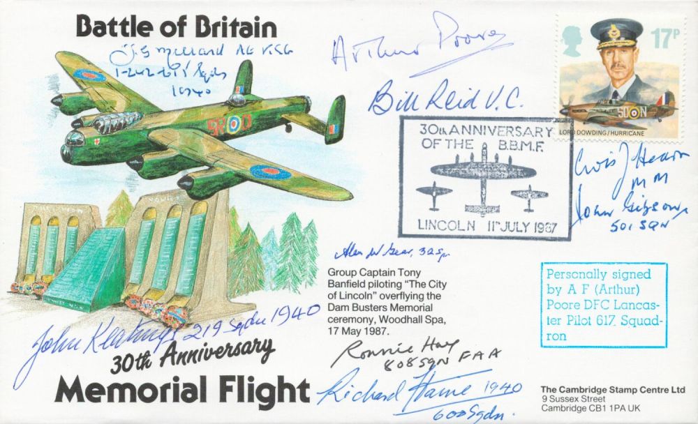 Lot 194: WW2 9 Fantastic Signatures on Battle of Britain...