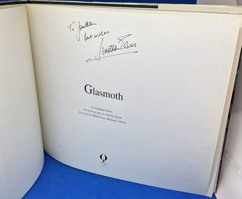 Lot 201: Author Jonathan Elwes Signed Hardback Book Titled Glasmoth-...