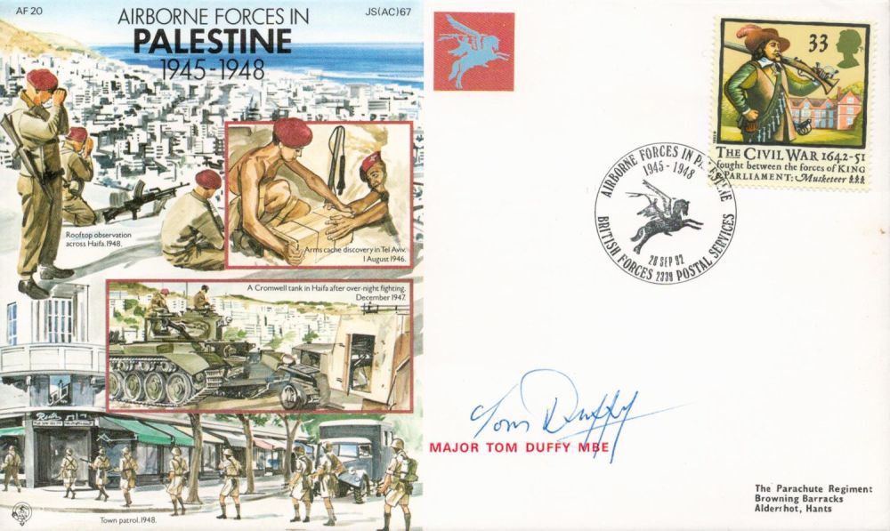 Lot 212: Major Tom Duffy MBE Signed Airborne Forces in...