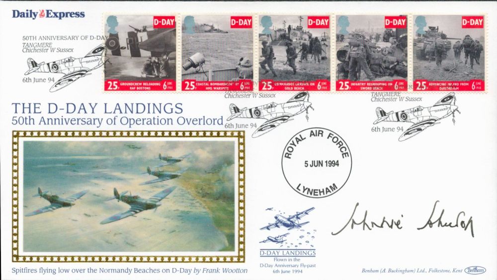Lot 233: WW2 AVM Johnnie Johnson Signed 50th Anniv of...