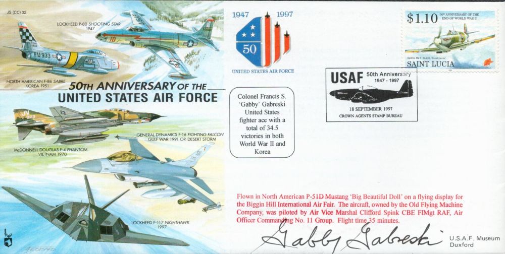 Lot 246: WW2 Colonel Francis Gabreski (US Fighter Ace) Signed...