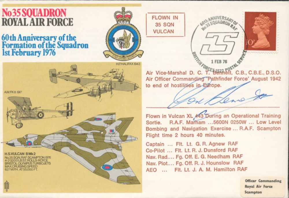 Lot 266: WW2 AVM Tom Bennett Signed 60th Anniversary of...