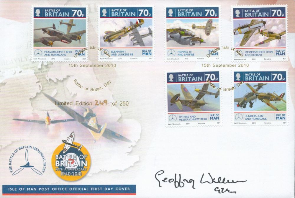Lot 268: WW2 Sqn Ldr Geoffrey Wellum Signed Isle of...