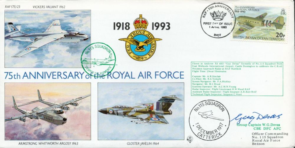 Lot 274: WW2 Grp Cptn WG Devas CBE DFC AFC...