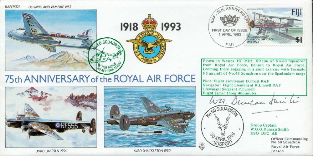 Lot 278: WW2 Grp Cptn WG Duncan-Smith Signed 75th Anniv...