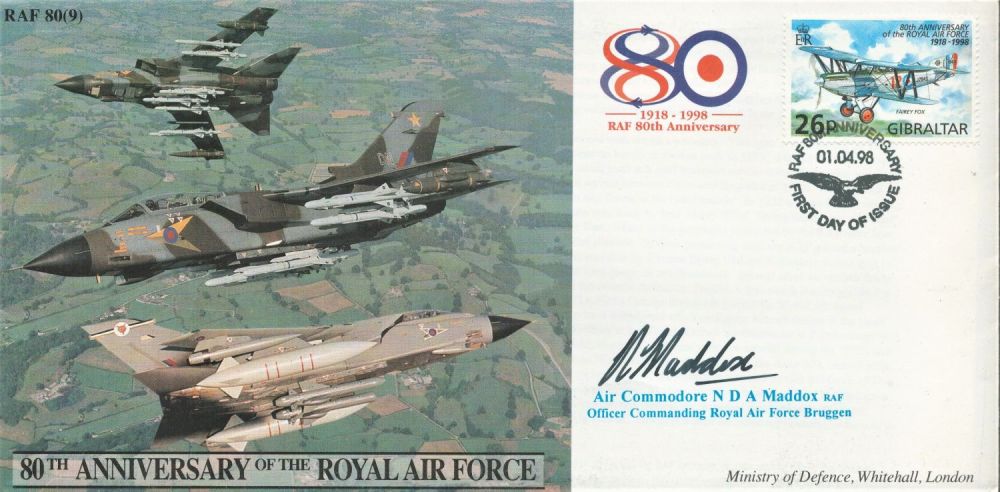 Lot 296: WW2 Air Commodore NDA Maddox Signed 80th Anniv...