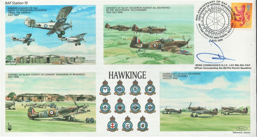 Lot 306: WW2 RAF Wg Cdr DJF Lee Signed RAF...