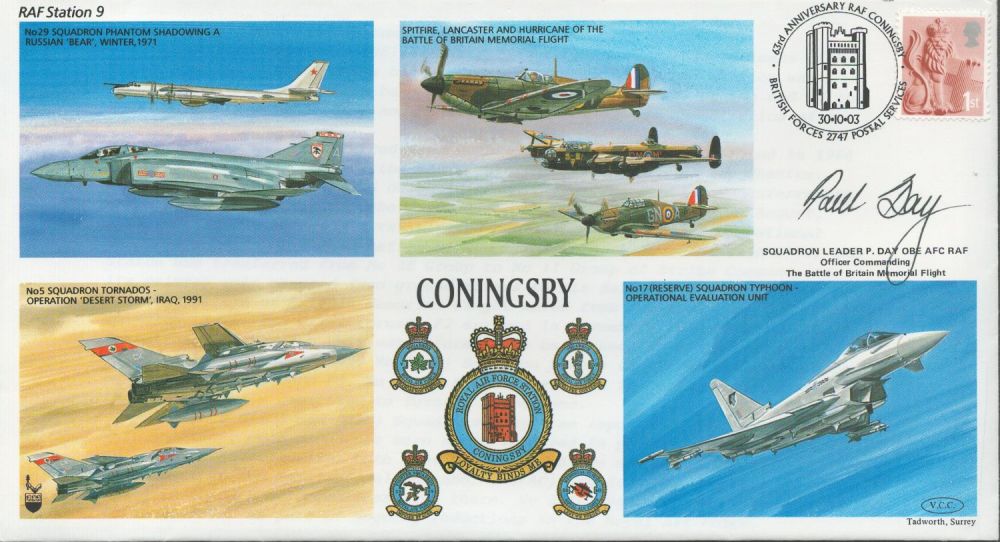 Lot 307: RAF Sqn Ldr Paul Day OBE AFC Signed...
