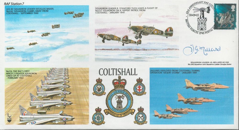 Lot 308: WW2 RAF Sqn Ldr JG Millard Signed RAF...