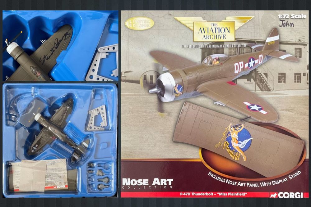 Lot 311: Lt Spiros Steve Pisanos signed P 47D Thunderbolt...