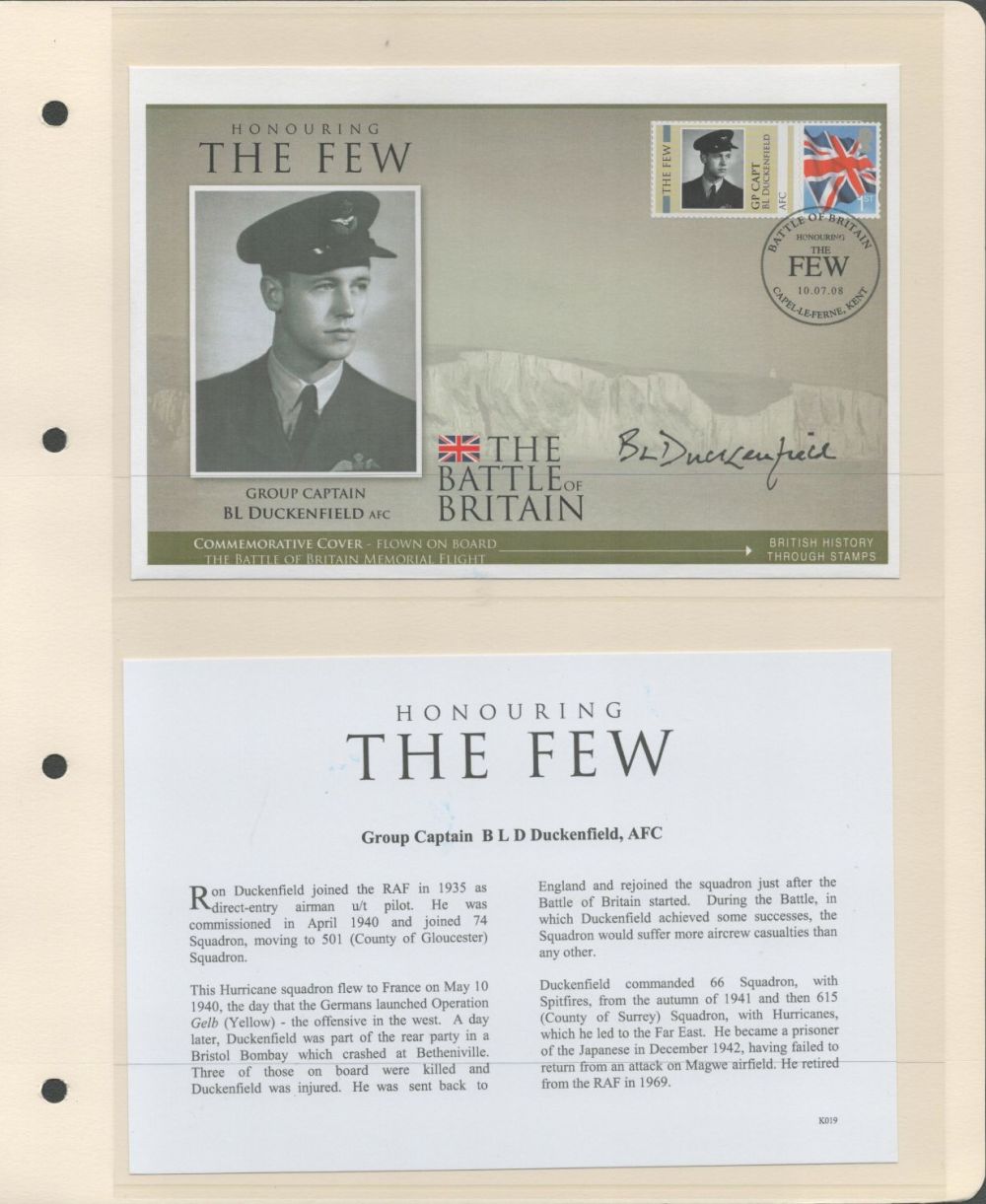 Lot 340: Grp Cptn Byron Duckenfield AFC Signed Battle of...