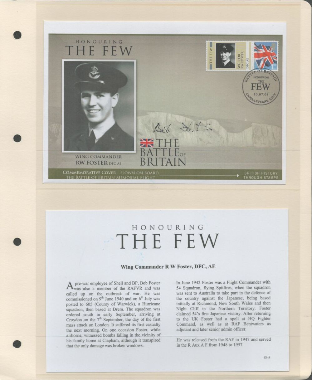 Lot 342: Wg Cdr Bob Foster DFC Signed Battle of...