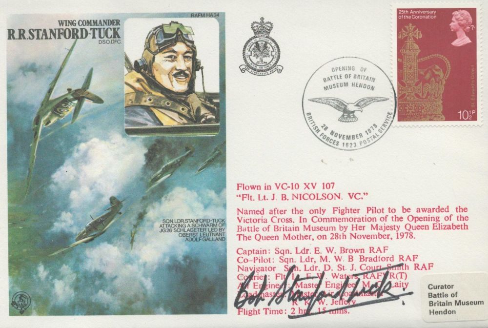 Lot 350: WW2 Wg Cdr Robert Stanford-Tuck Signed Personal Flown...