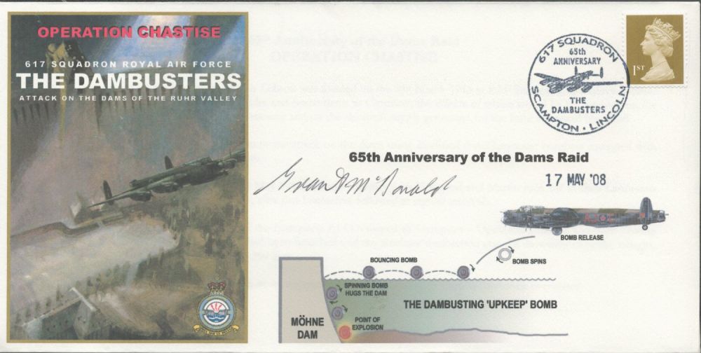 Lot 359: WW2 Flt Sgt Grant McDonald Signed 65th Anniversary...