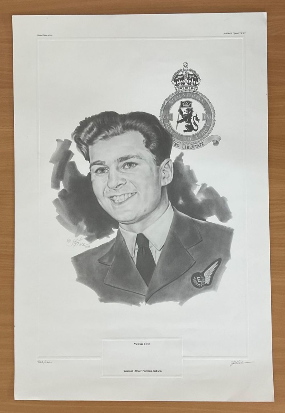 Lot 405: WW2 Print approx 25 x 16 Victoria Cross...