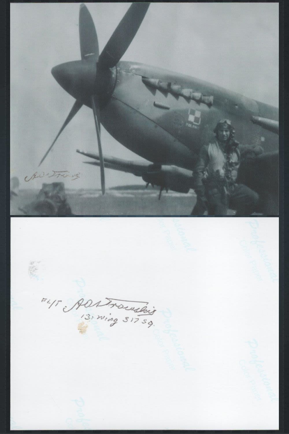 Lot 431: WW2 RAF Flt Lt Adam Ostrowski Signed 5x4...