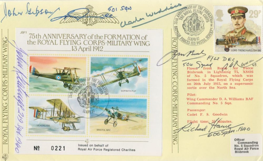 Lot 460: RAF WW2 Multi signed '75th Anniversary of the...