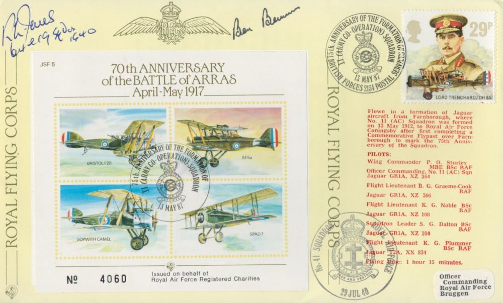 Lot 464: RAF WW2 F/L J A Davies and SQL...