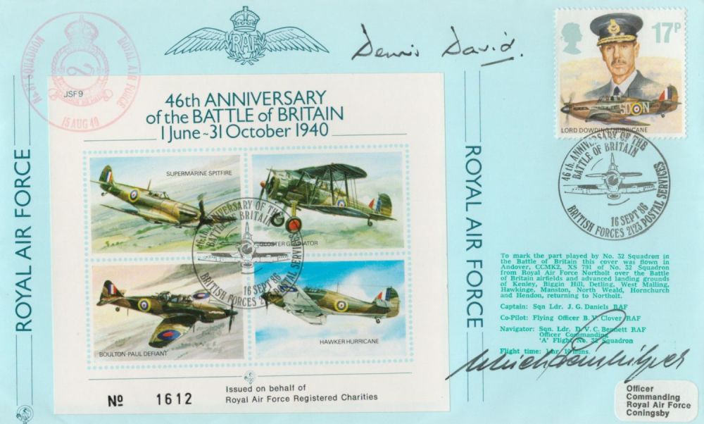 Lot 467: RAF WW2 P/O Denis David and U Steinhilper...