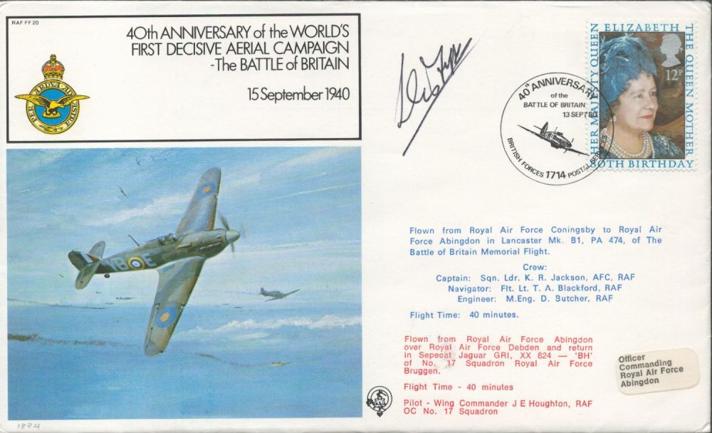 Lot 508: WW2 RAF Sqn Ldr Desmond Fopp AFC Signed...