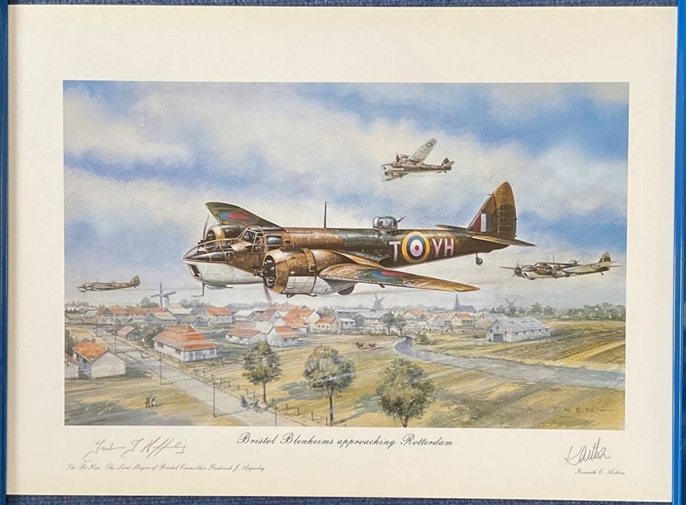 Lot 520: WW2. Kenneth C Aitken 23X16 Colour Print Titled...